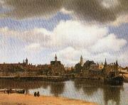 Jan Vermeer Rotterdam Canal oil painting